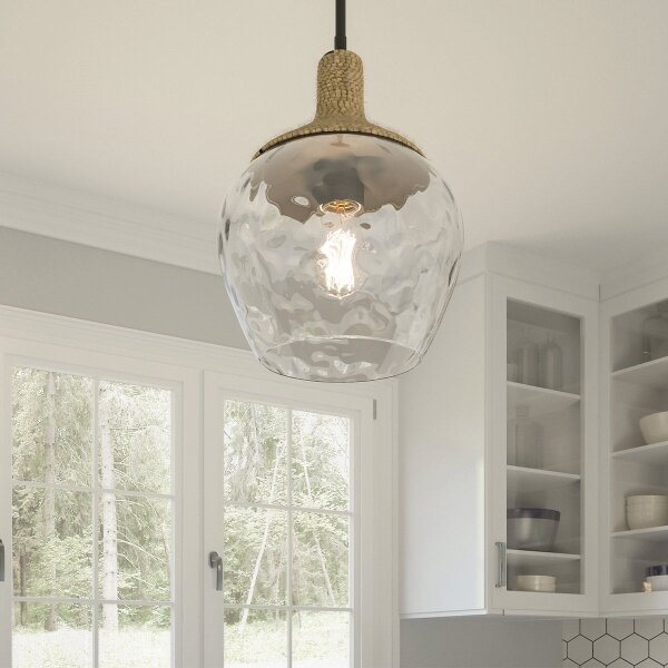 Lustră pe tijă Quoizel QZ-ROYER-1P-MBK ROYER 1xE27/60W/230V d. 30,2 cm