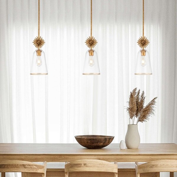 Lustră Quoizel STARING-MP-DG-CLEAR STARING 1xE27/40W/230V d. 18,4 cm auriu/transparent