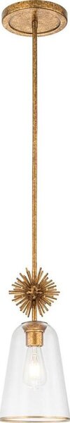 Lustră Quoizel STARING-MP-DG-CLEAR STARING 1xE27/40W/230V d. 18,4 cm auriu/transparent
