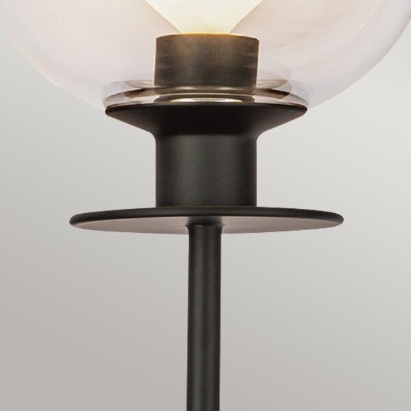 Lampă de perete Alora Mood ALM-SYLVIA-1WB-BK-CL SYLVIA 1xE14/40W/230V negru