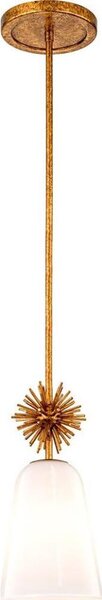 Lustră Quoizel STARING-MP-DG-OPAL STARING 1xE27/40W/230V d. 18,4 cm auriu/alb