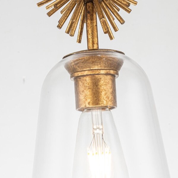 Lustră Quoizel STARING-MP-DG-CLEAR STARING 1xE27/40W/230V d. 18,4 cm auriu/transparent