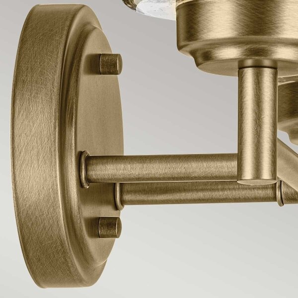 Lampă de perete Kichler KL-WINSLOW-2W-NBR WINSLOW 2xE27/60W/230V alamă