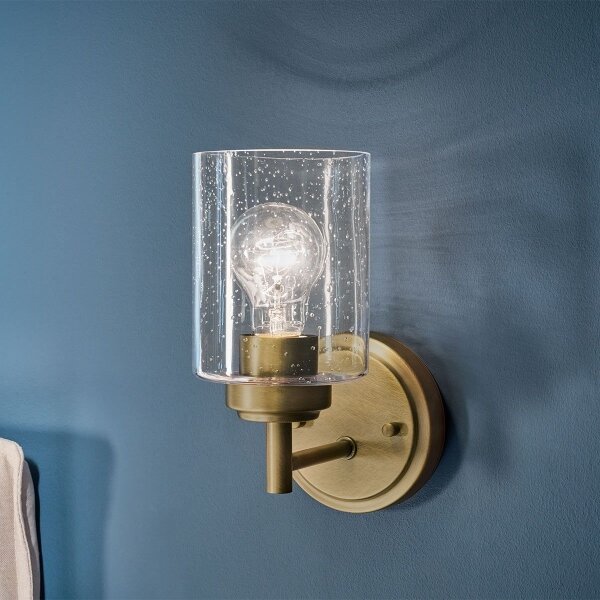 Lampă de perete Kichler KL-WINSLOW-1W-NBR WINSLOW 1xE27/60W/230V alamă