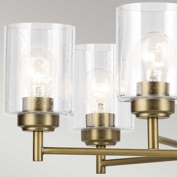Lustră pe lanț Kichler KL-WINSLOW5-NBR WINSLOW 5xE27/60W/230V alamă