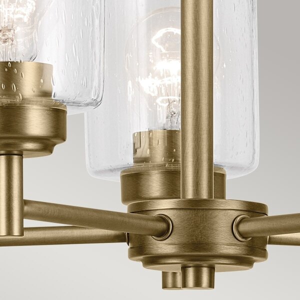 Lustră pe lanț Kichler KL-WINSLOW5-NBR WINSLOW 5xE27/60W/230V alamă