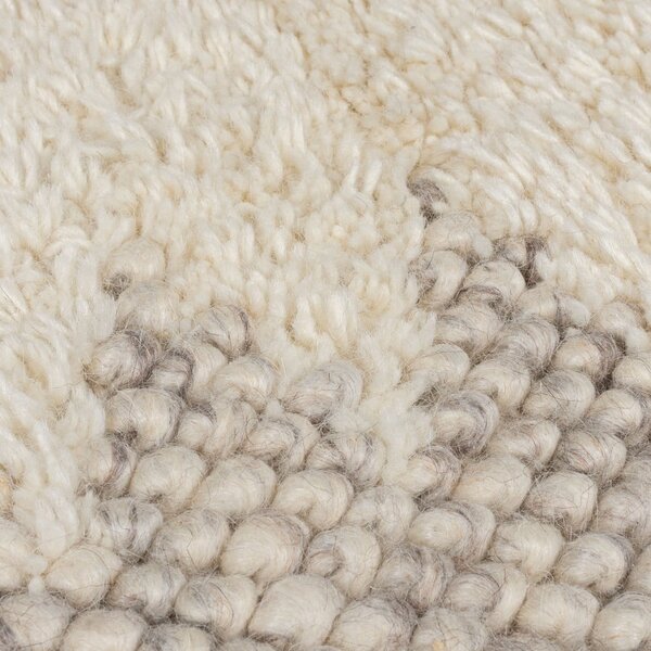 Covor crem țesut manual din amestesc de lână 160x230 cm Minerals Border – Flair Rugs