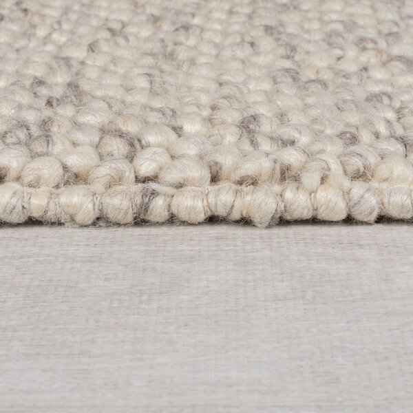 Covor crem țesut manual din amestesc de lână 160x230 cm Minerals Border – Flair Rugs