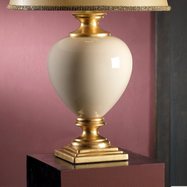 Lampă de masă ONLI AMADEUS 1xE27/15W/230V 72 cm bej/auriu