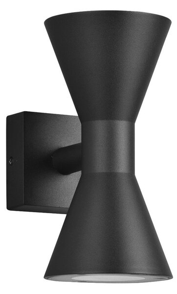 Trio Lighting Ardas aplică de exterior, up/down, 2 x GU10, negru, reglabil, Negru, Metal, Modern