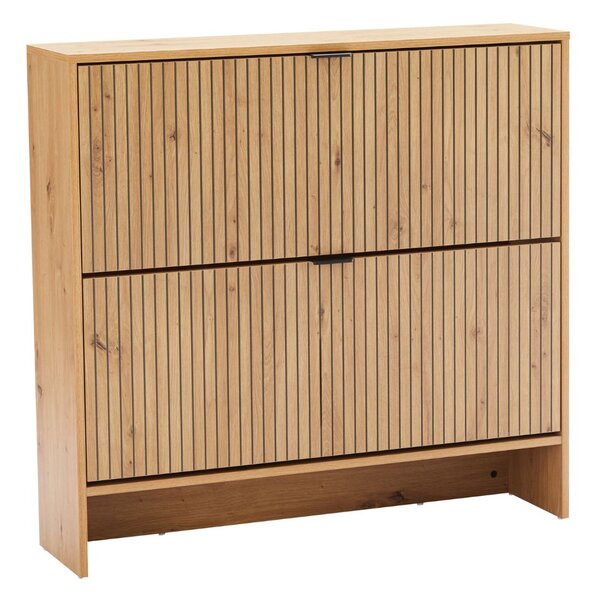 Dulap de pantofi Sancho, stejar artizanal (100 cm)