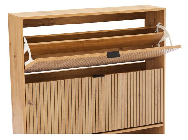 Dulap de pantofi Sancho, stejar artizanal (100 cm)