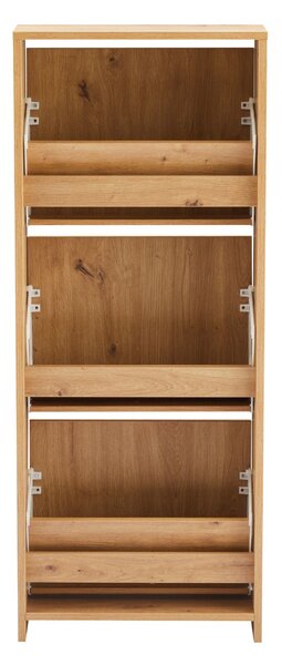 Dulap de pantofi Litto, stejar artizanal (49 cm)