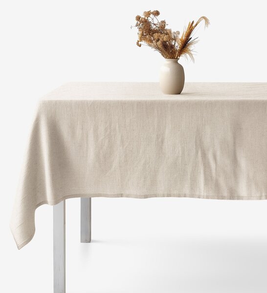 Goldea față de masă cu amestec de in - bej natural 120 x 160 cm