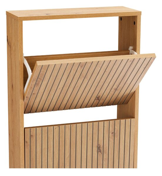 Dulap de pantofi Litto, stejar artizanal (49 cm)