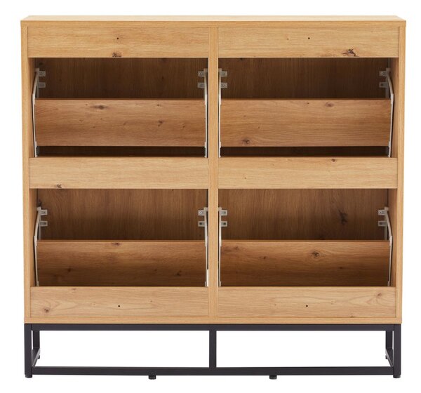 Dulap de pantofi Claro, stejar artizanal (100 cm)