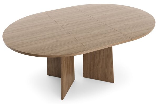 Masă rotundă extensibilă Aurena Au9, nuc regal (120-160 cm)