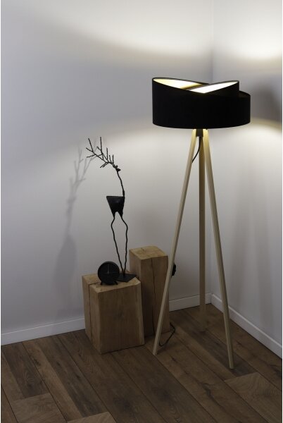 Lampadar GALAXY 1xE27/60W/230V negru/bej