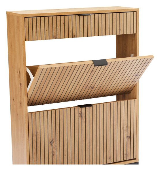 Dulap de pantofi Claro, stejar artizanal (72 cm)