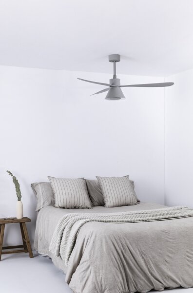 FARO 33762WT-24-LED Ventilator reglabil AMELIA L CONE LED/20W/230V gri diam. 132 cm WT + telecomandă