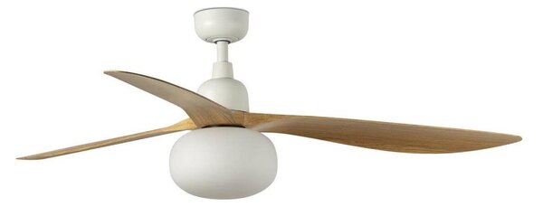 FARO 34361WT-11L Ventilator de tavan OUTWOOD L, 1xE27/15W, maro/alb, diam. 150 cm, WT, IP44, cu telecomandă