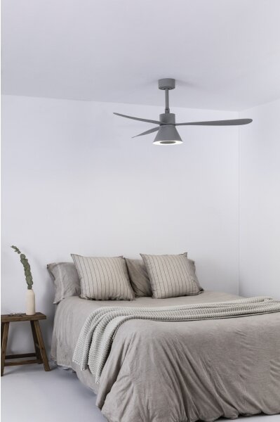 FARO 33762WT-24-LED Ventilator reglabil AMELIA L CONE LED/20W/230V gri diam. 132 cm WT + telecomandă