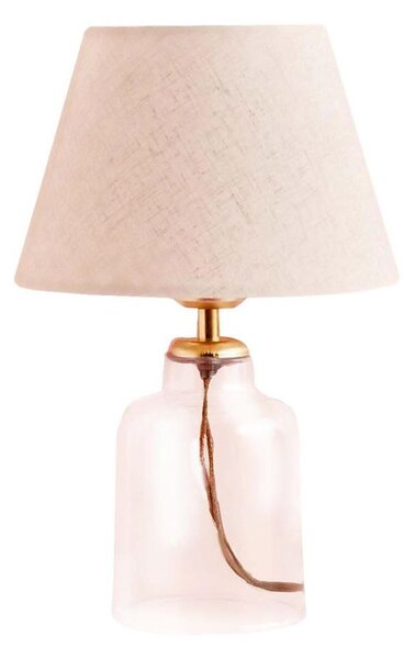 Lampă de masă AYD 1xE27/40W/230V crem/transparentă