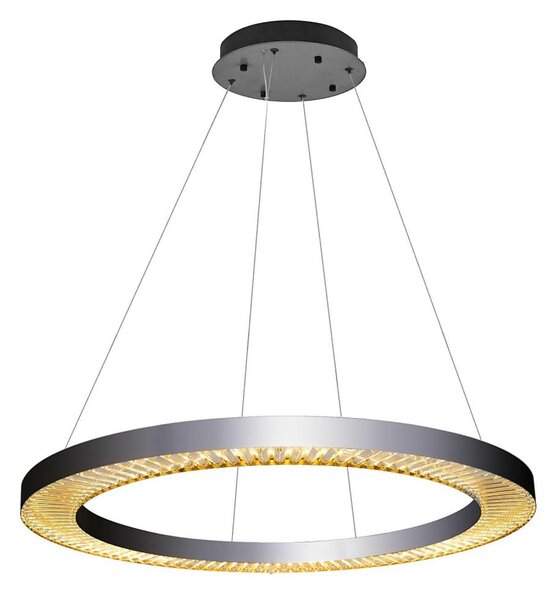 Lustră LED suspendată pe cablu JESI, 90 W, 230 V, 3000 K, diam. 100 cm, argintie