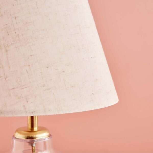 Lampă de masă AYD 1xE27/40W/230V crem/transparentă