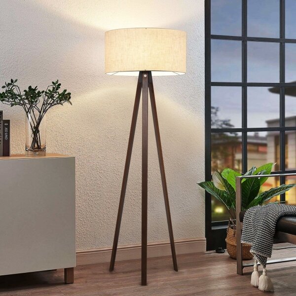 Lampă de podea AYD 1xE27/40W/230V bej/maro