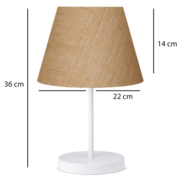 Lampă de masă AYD 1xE27/40W/230V maro/albă
