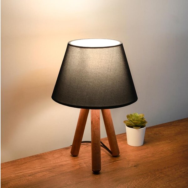 Lampă de masă AYD, 1 x E27, 40 W, 230 V, maro/antracit