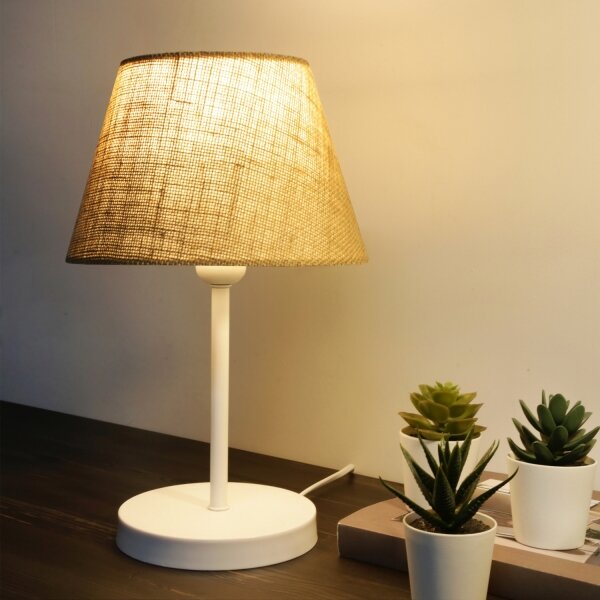 Lampă de masă AYD 1xE27/40W/230V maro/albă