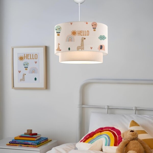 Lustră pentru copii CANDY 1xE27/40W/230V albă/multicoloră