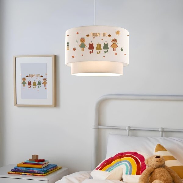 Lustră pentru copii CANDY 1xE27/40W/230V alb/multicolor