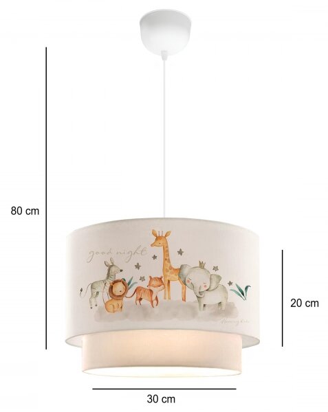 Lustră pentru copii CANDY 1xE27/40W/230V alb/maro