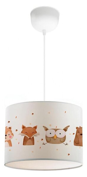 Lustră pentru copii CANDY 1xE27/40W/230V alb/maro