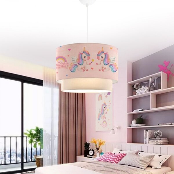 Lustră pentru copii CANDY 1xE27/40W/230V roz
