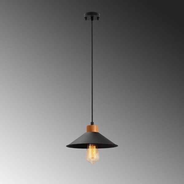 Pendul pe cablu MANAVGAT, 1xE27/40W/230V, negru/maro