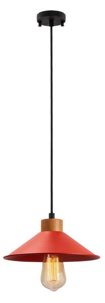Lustră suspendată MANAVGAT, 1xE27/40W/230V, roșu/maro