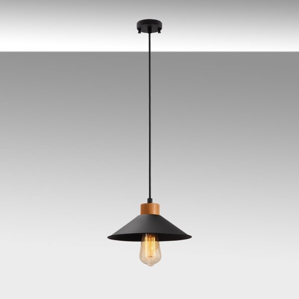 Pendul pe cablu MANAVGAT, 1xE27/40W/230V, negru/maro