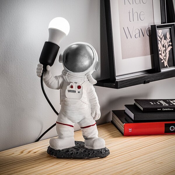 Lampă de noptieră pentru copii ASTRONAUT 1xE27/40W/230V argintie/albă