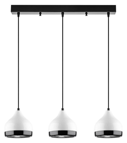 Lustră pe cablu YILDO 3xE27/40W/230V alb/negru