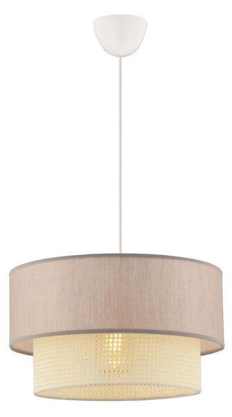 Lampă suspendată pe cablu ECHO 1xE27/60W/230V bej/crem