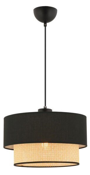 Lampă suspendată pe cablu ECHO, 1xE27/60W/230V, negru/bej