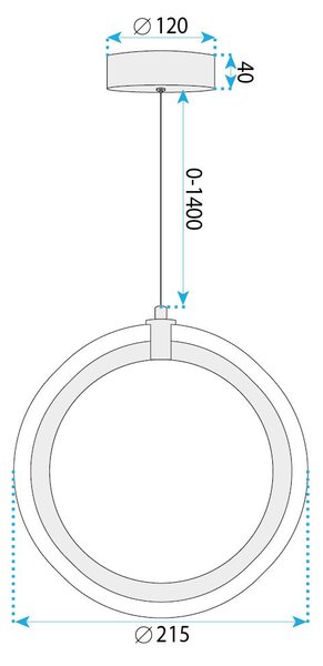 Lampă suspendată LED LHJ126-W Crom