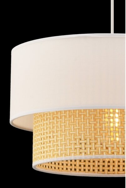 Lustră suspendată pe cablu ECHO 1xE27/60W/230V crem/bej
