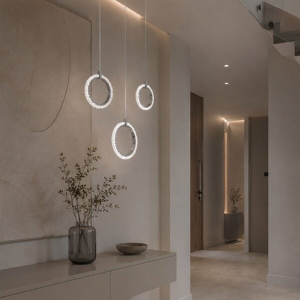 Lampă suspendată LED LHJ126-W Crom