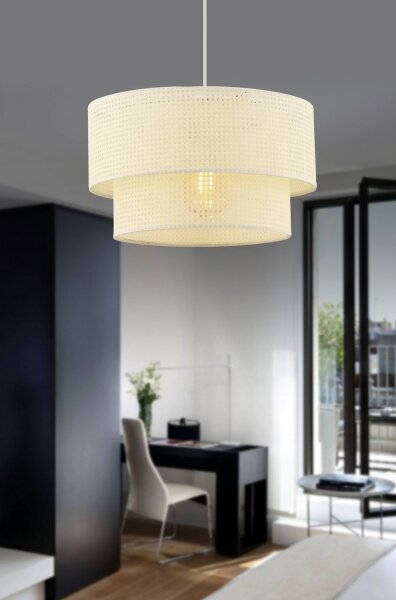 Pendul pe cablu ECHO 1xE27/60W/230V crem