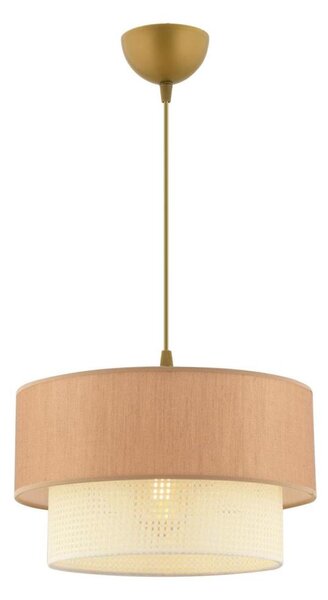 Lampă suspendată cu cablu ECHO 1xE27/60W/230V maro/crem